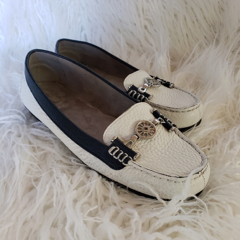 Aerosols Loafers, Navy Blue and White